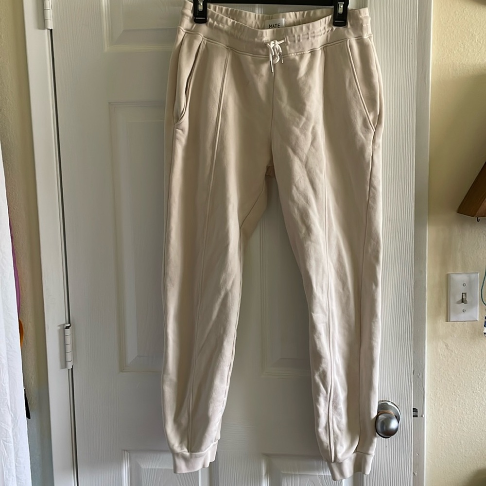 MATE the Label organic cotton seam front joggers sweatpants